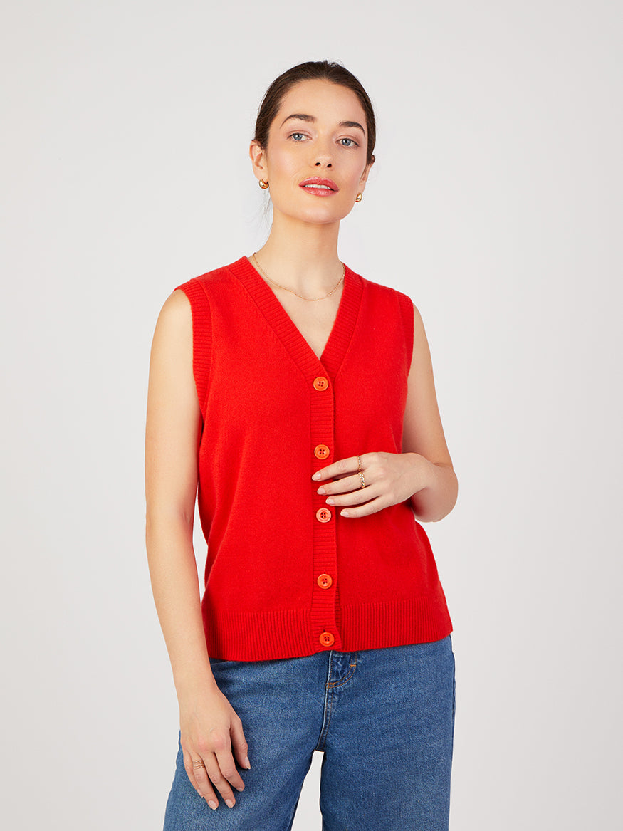 Sleeveless Cashmere Top