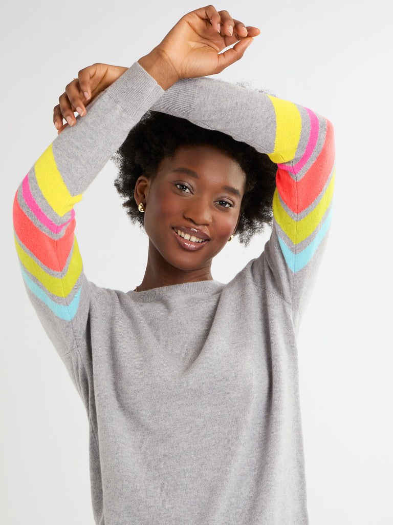 Nelly Grey Mist Cashmere Cardigan – Cocoa Cashmere London