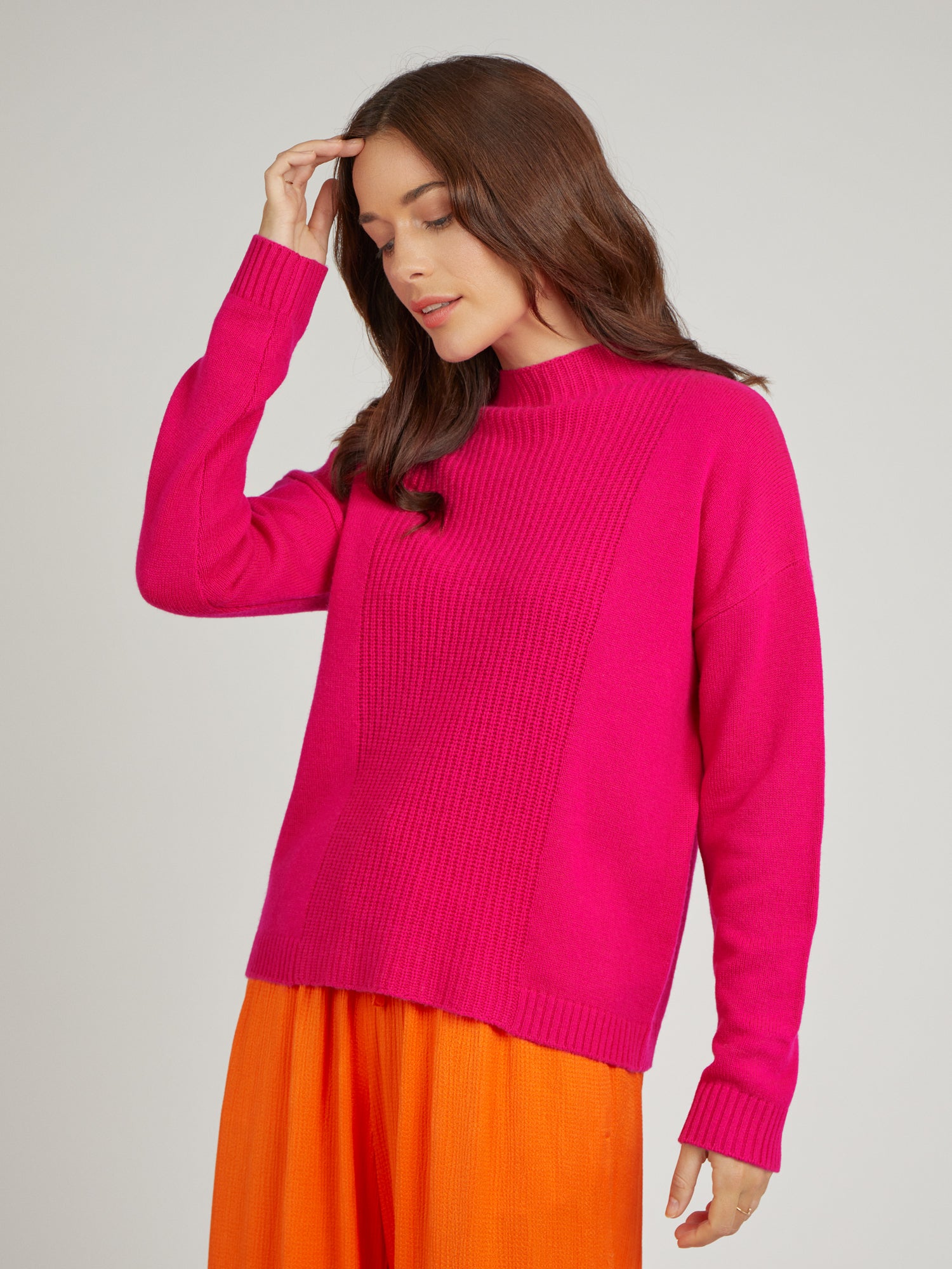 Courtney Fuchsia Jumper Cocoa Cashmere London
