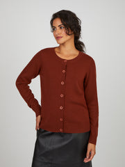 Core Standard 100% Cashmere Crew Neck Cardigan