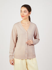 Core Standard 100% Cashmere Relaxed V Neck Cardigan