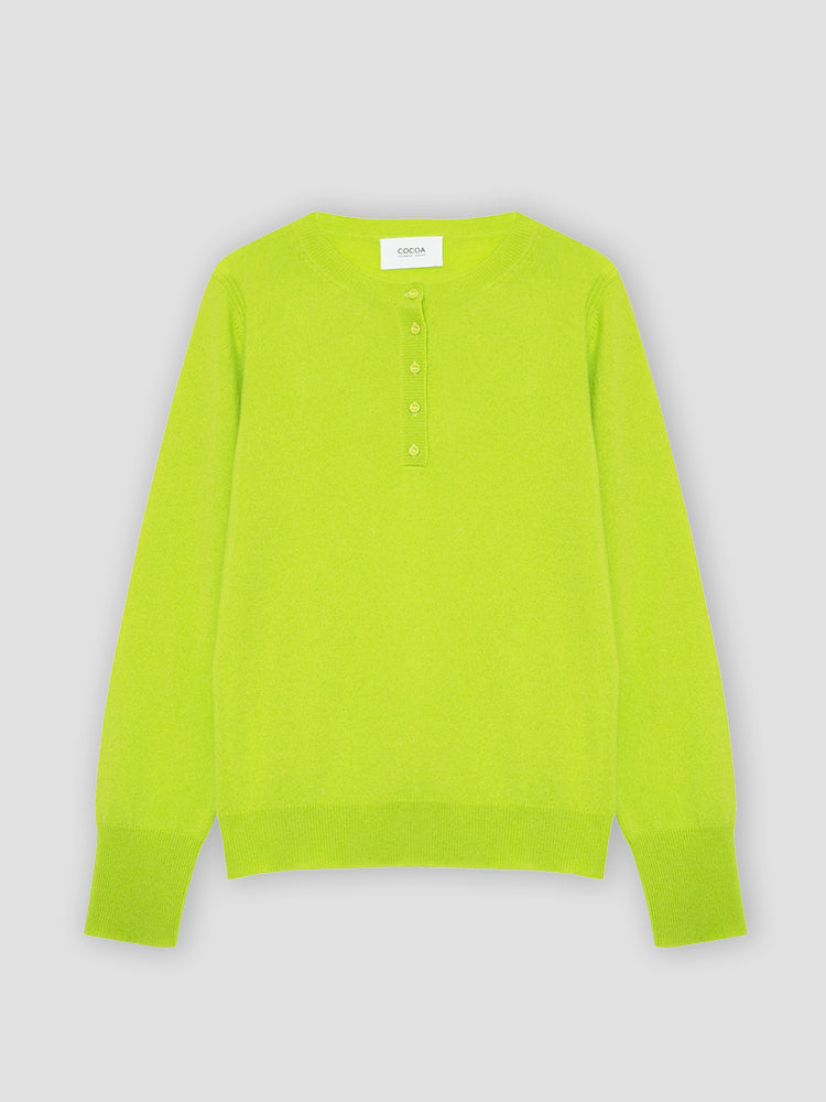 Darota Classic Lime Cashmere Jumper – Cocoa Cashmere London