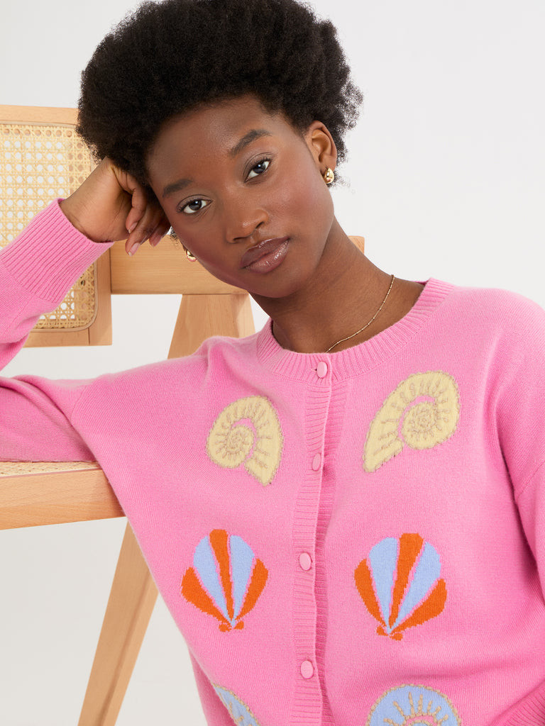 naptime ニットカーディガンーpinkー Nelly Millennial Pink Cashmere Cardigan – Cocoa Cashmere London