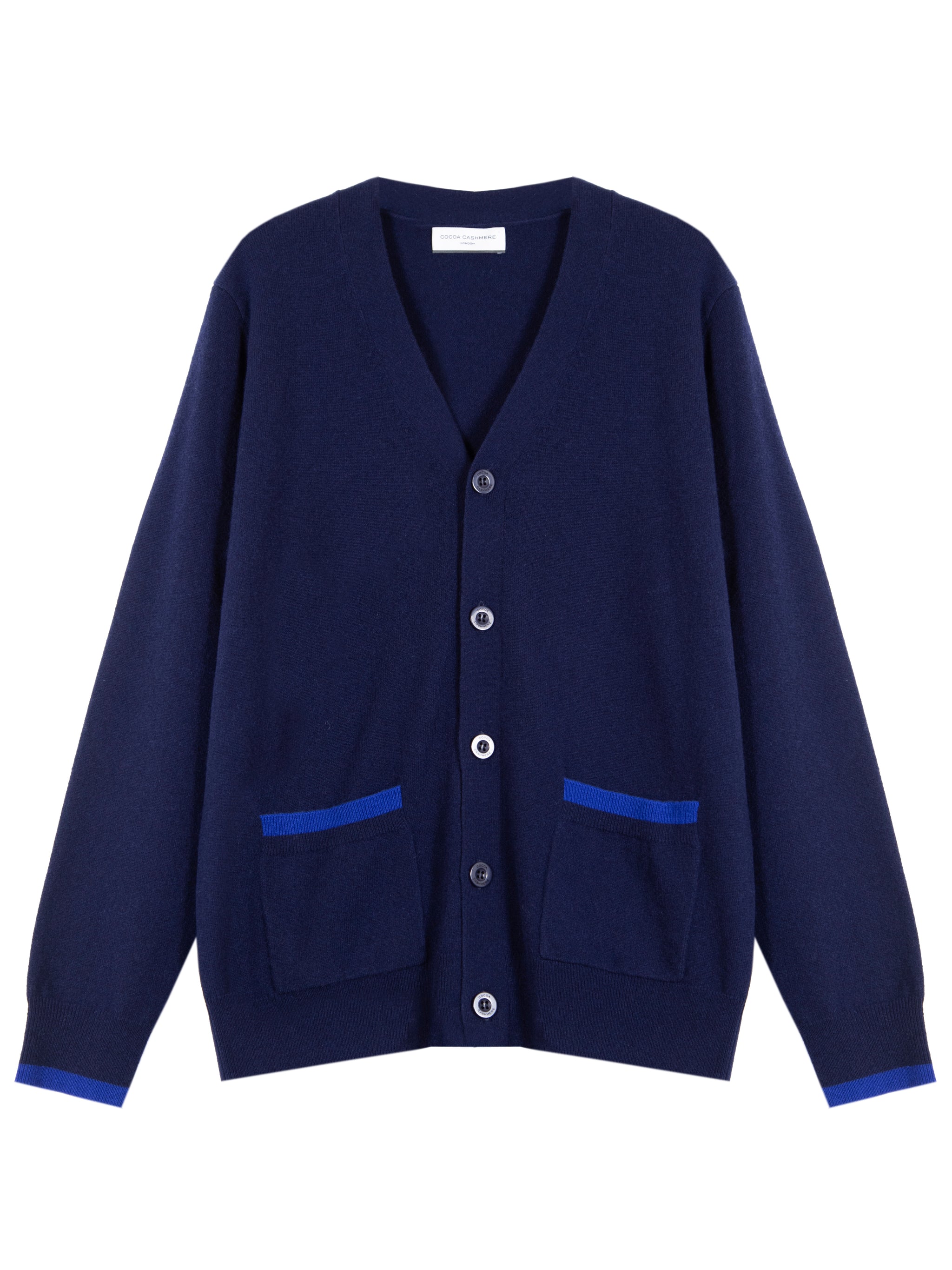 COVERNAT Cowichan cardigan dark navy COVERNAT Unisex C Logo